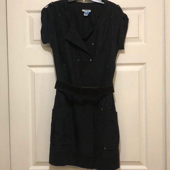 Calvin Klein Dresses & Skirts - Calvin Klein Black Belted Dress with Rivets